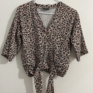 Animal print blouse